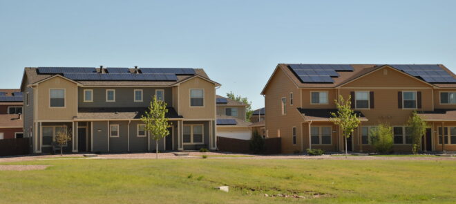 Solar Panels on the roof of a house