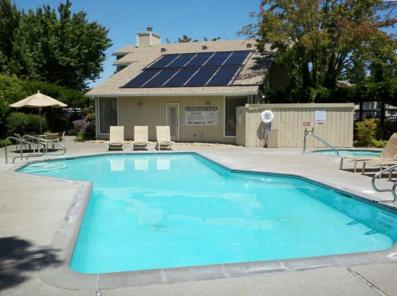 solar pool panels system