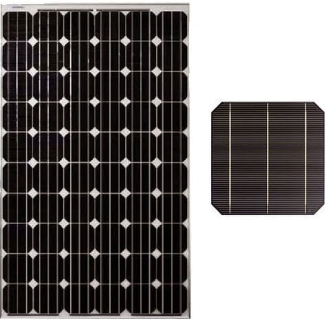 Monocrystalline solar panels