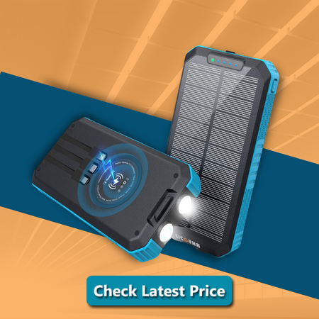 30000mAh Solar Power Bank Wireless Portable Charger